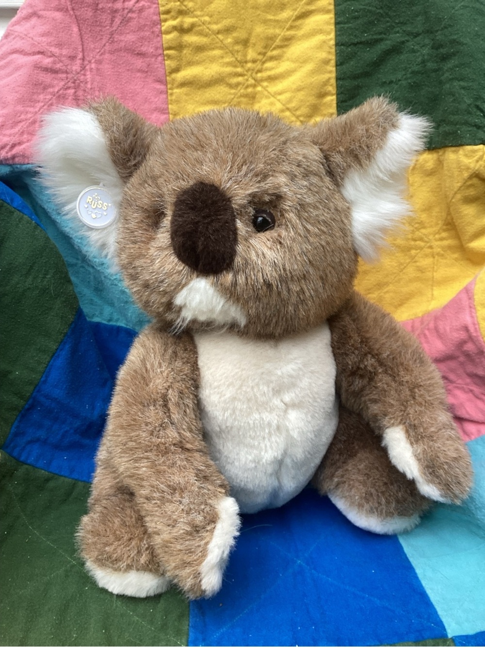 Aussie Koala Bear Vintage Russ Berrie Stuffed Plush Toy With Original Tags 12"